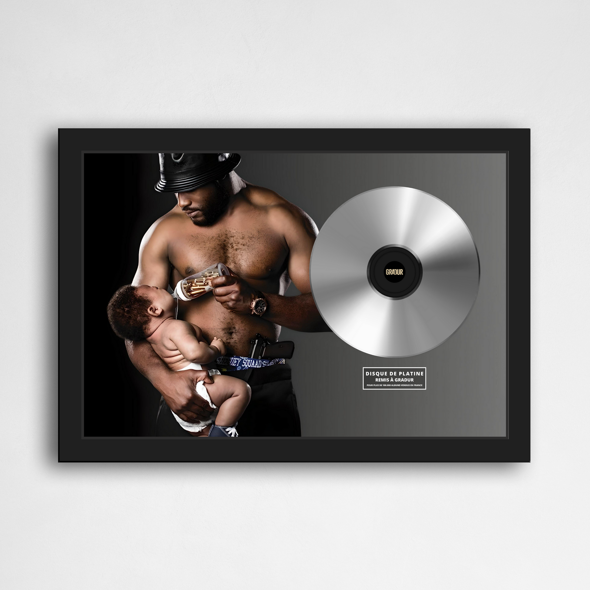 Disque de platine Gradur - L'homme au bob | Rapcertif