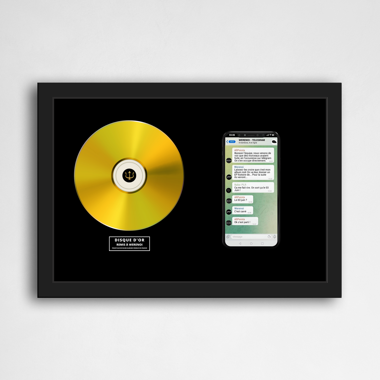 Disque d'or Werenoi - Telegram | Rapcertif