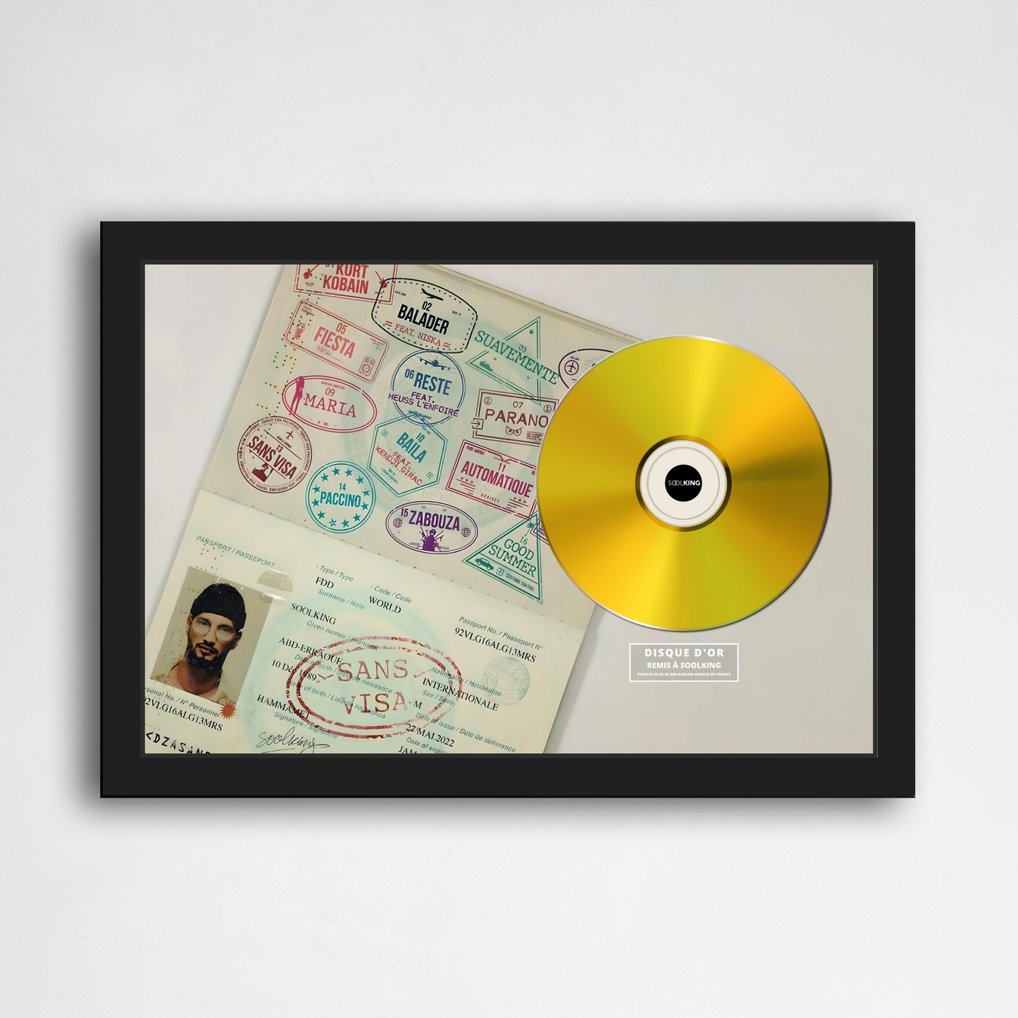 Disque d'or Soolking - Sans visa | Rapcertif