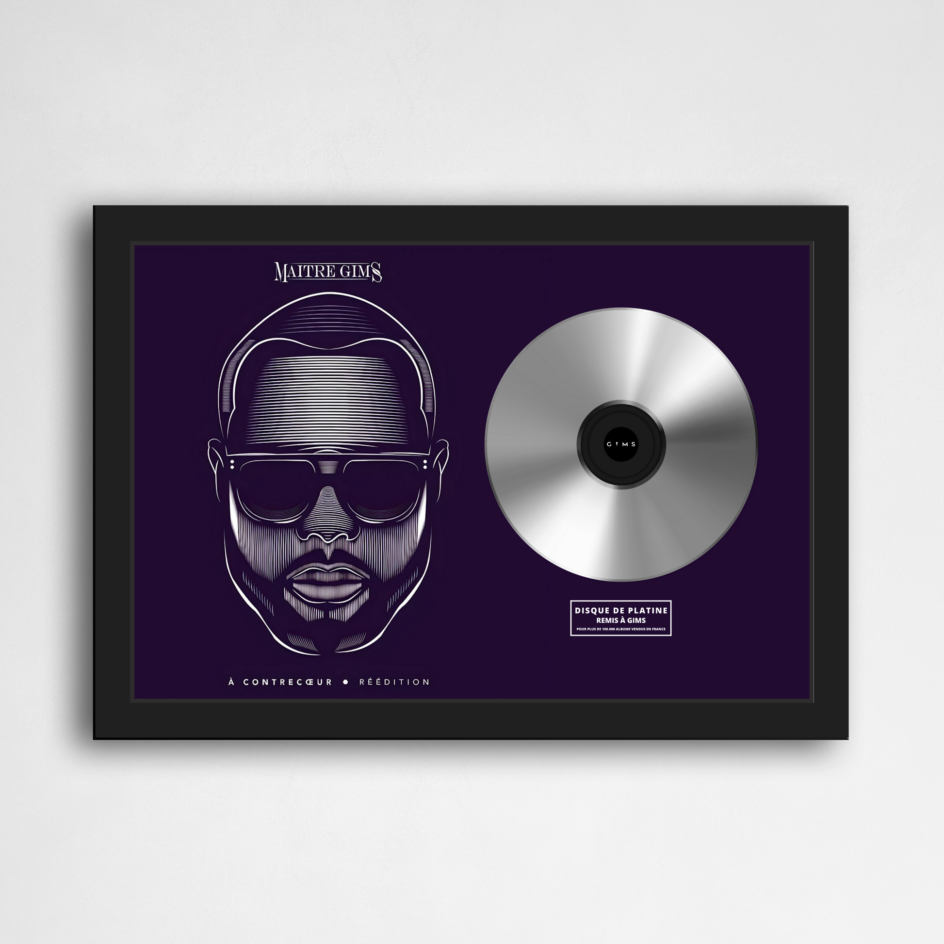 Disque de platine Gims - À contrecœur | Rapcertif