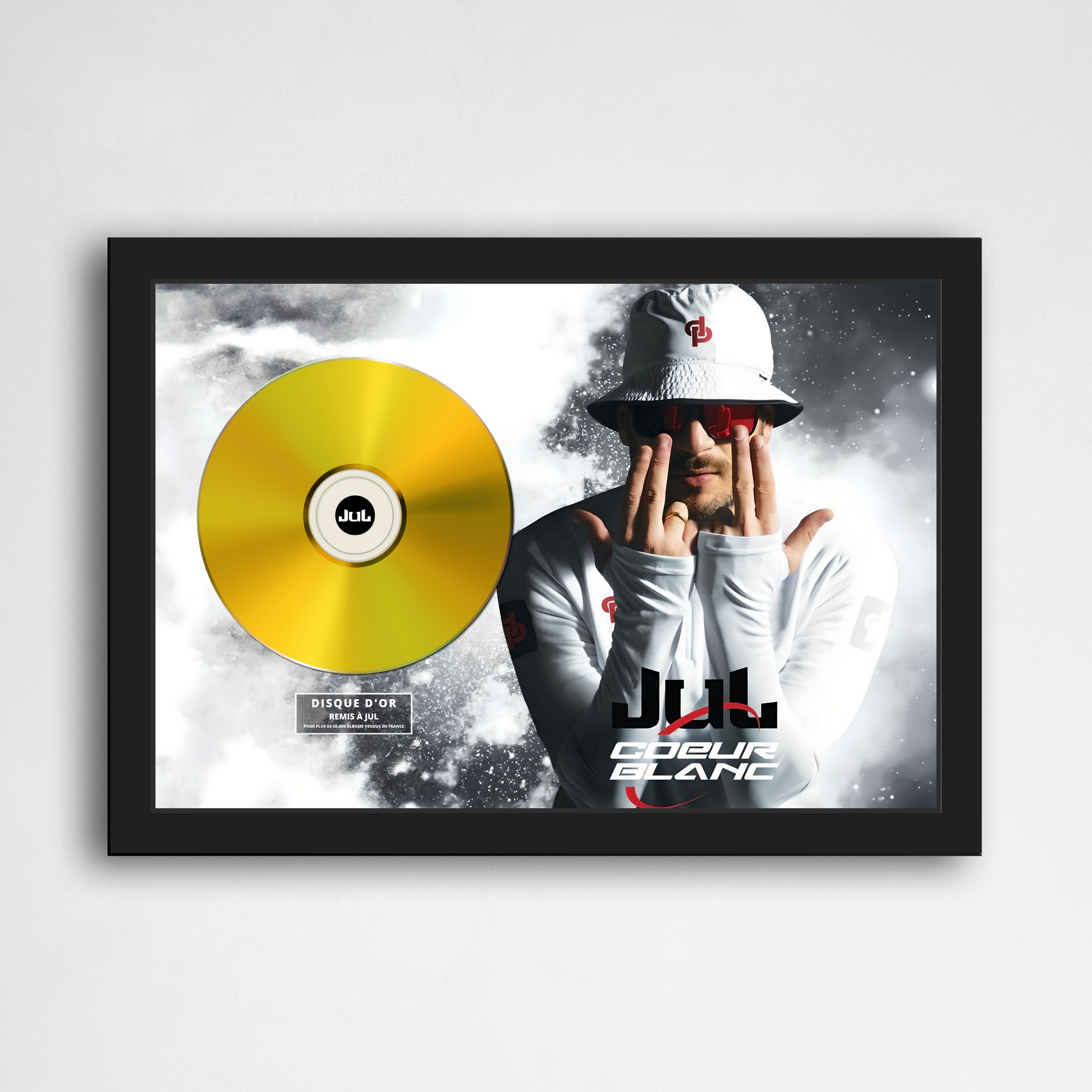 Disque d'or Jul  - Coeur blanc | Rapcertif