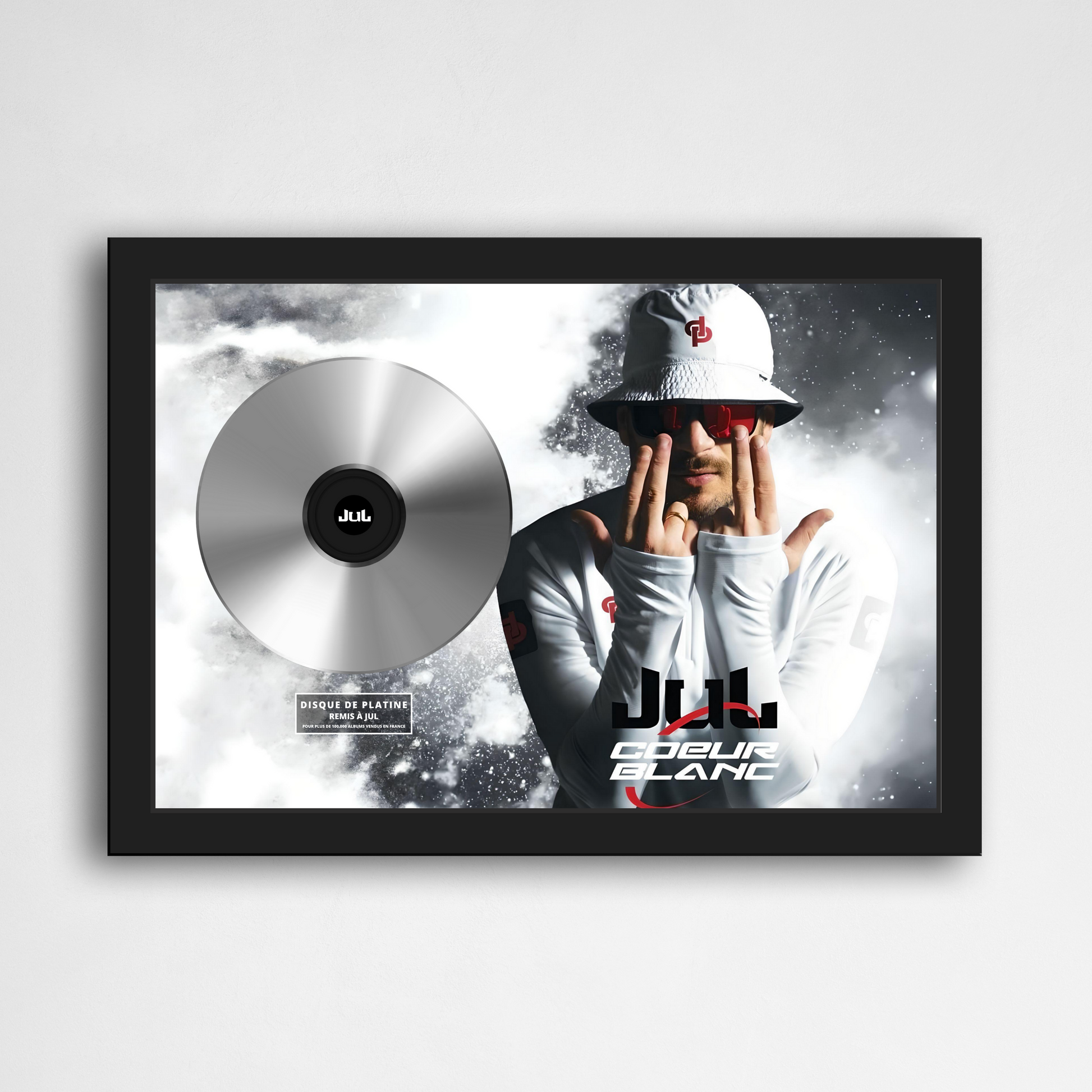 Disque de platine Jul  - Coeur blanc | Rapcertif
