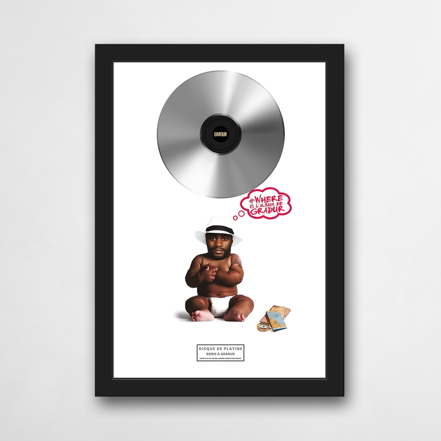 Disque de platine Gradur - Where Is l'album de Gradur | Rapcertif