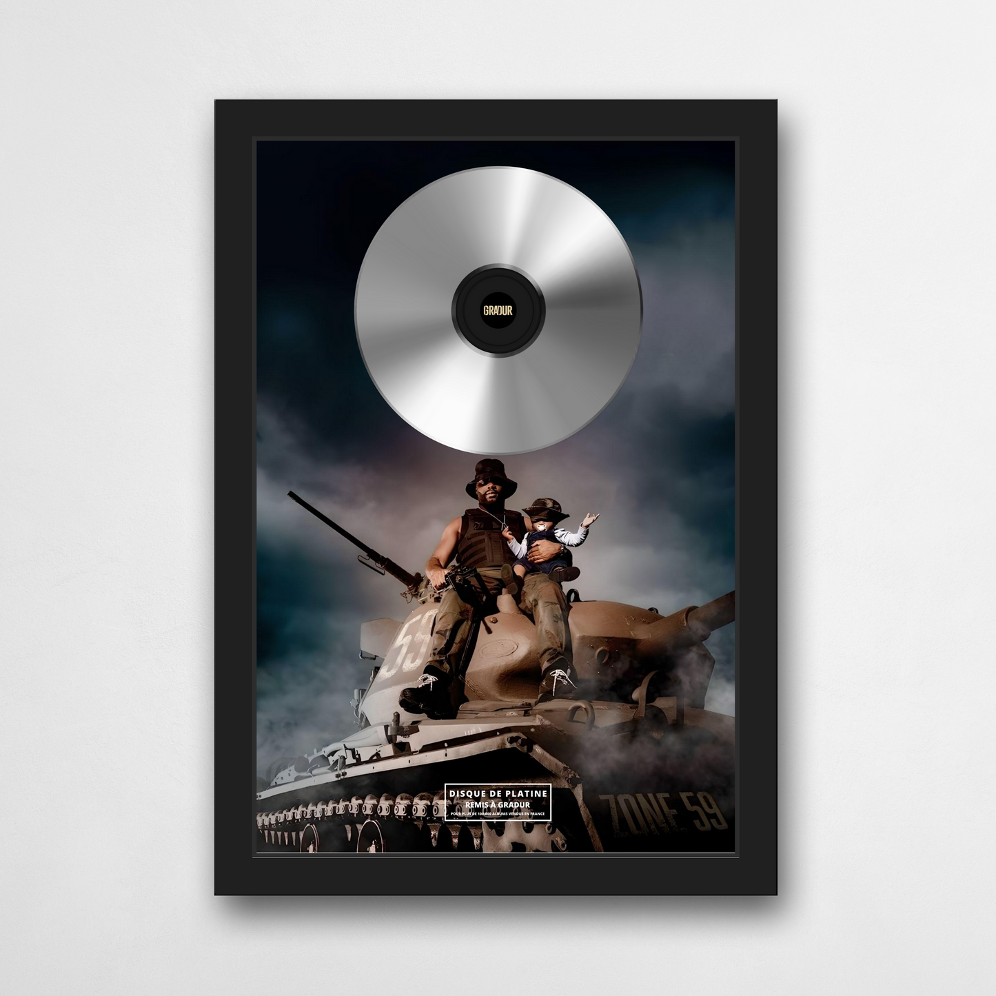 Disque de platine Gradur - Zone 59 | Rapcertif