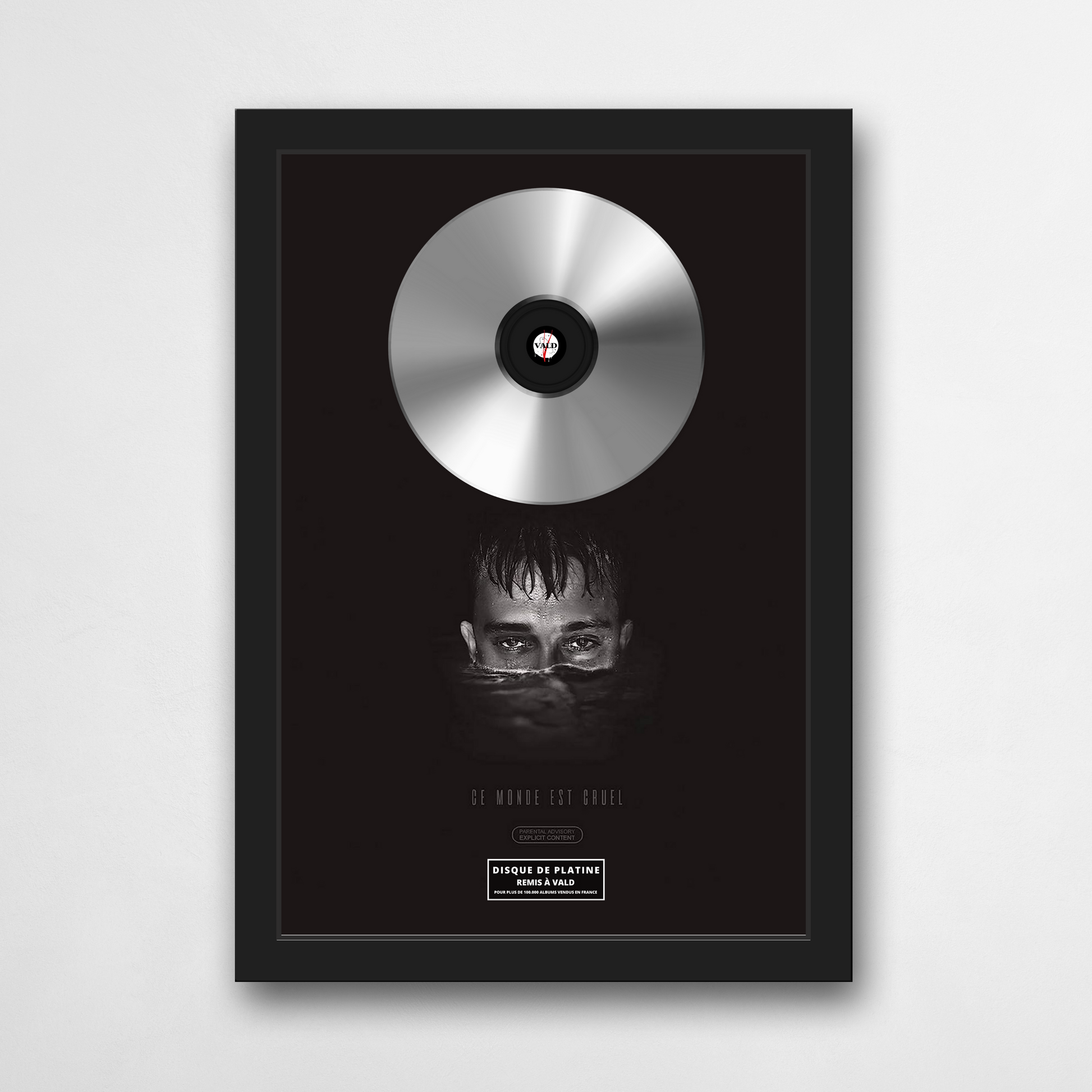 Disque de platine Vald - Ce monde est cruel | Rapcertif