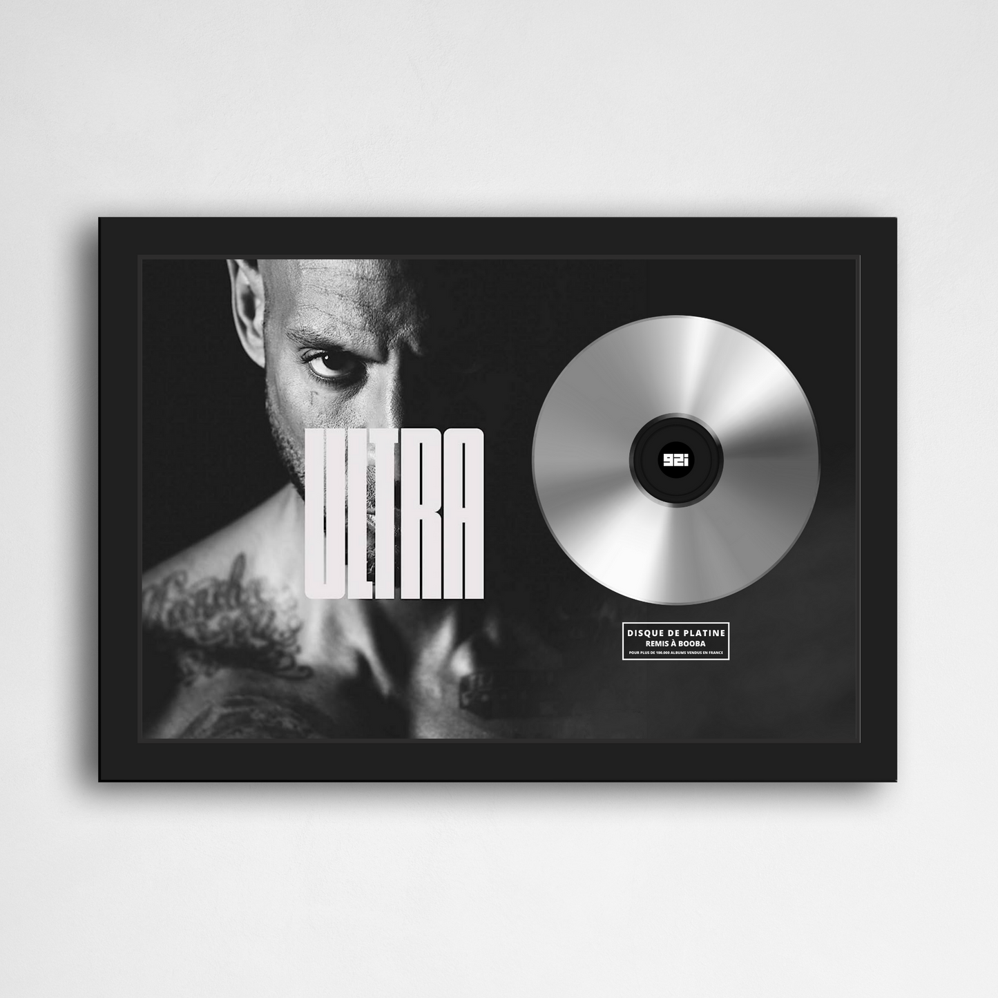 Disque de platine Booba - ULTRA | Rapcertif