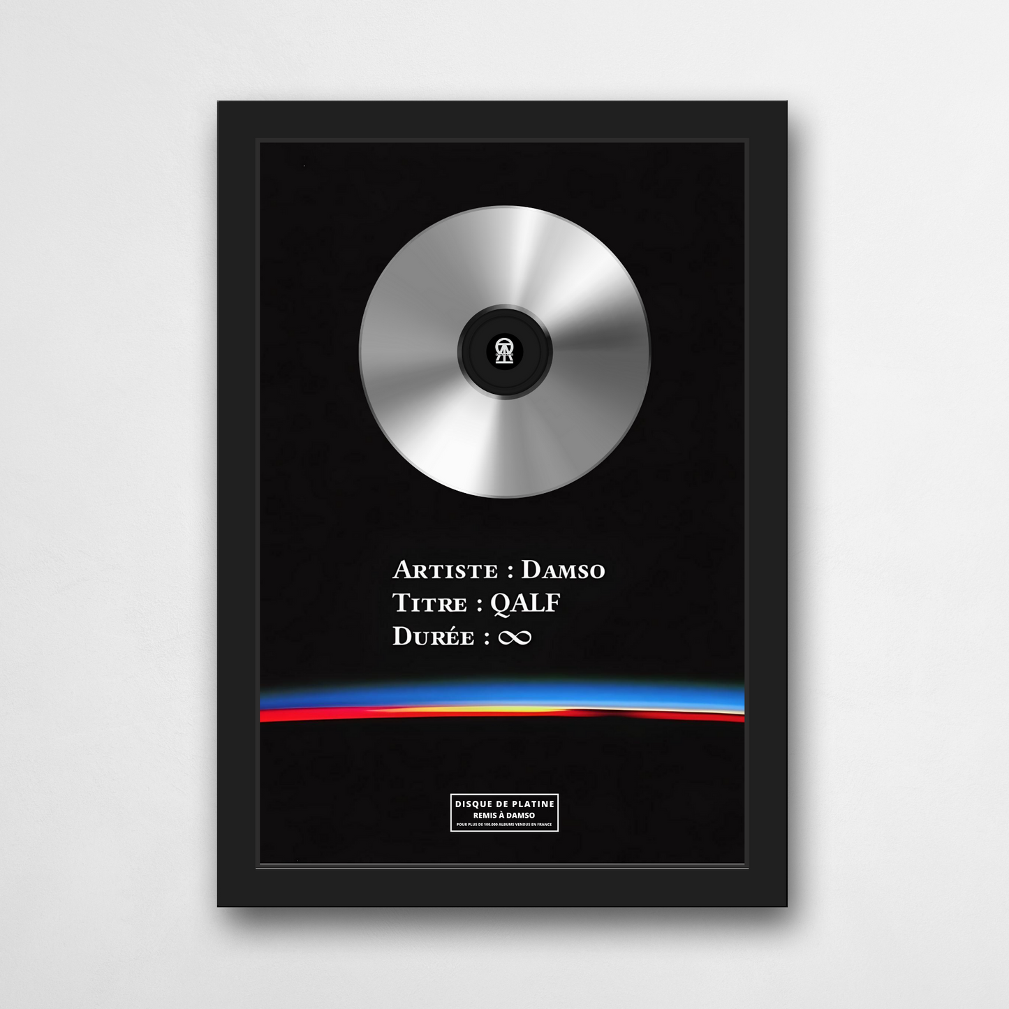 Disque de platine Damso - QUALF infinity | Rapcertif
