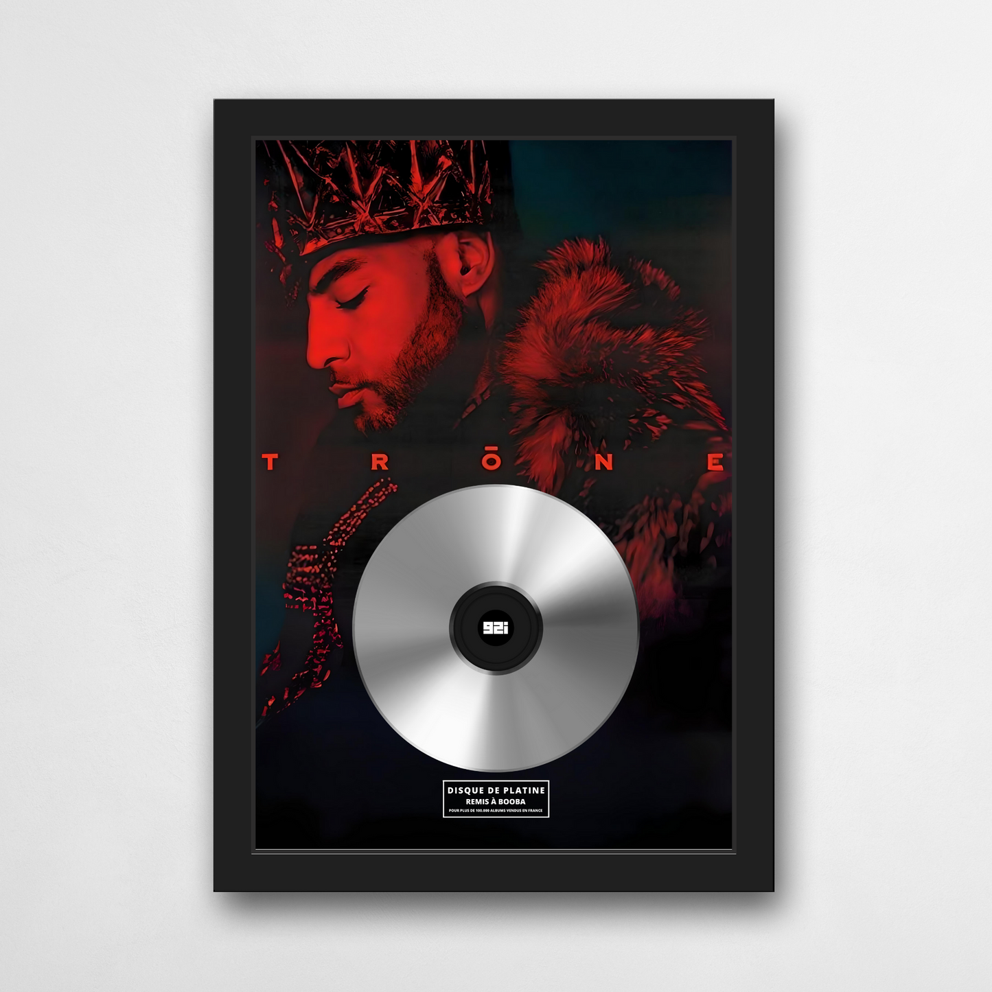 Disque de platine Booba - Trône | Rapcertif