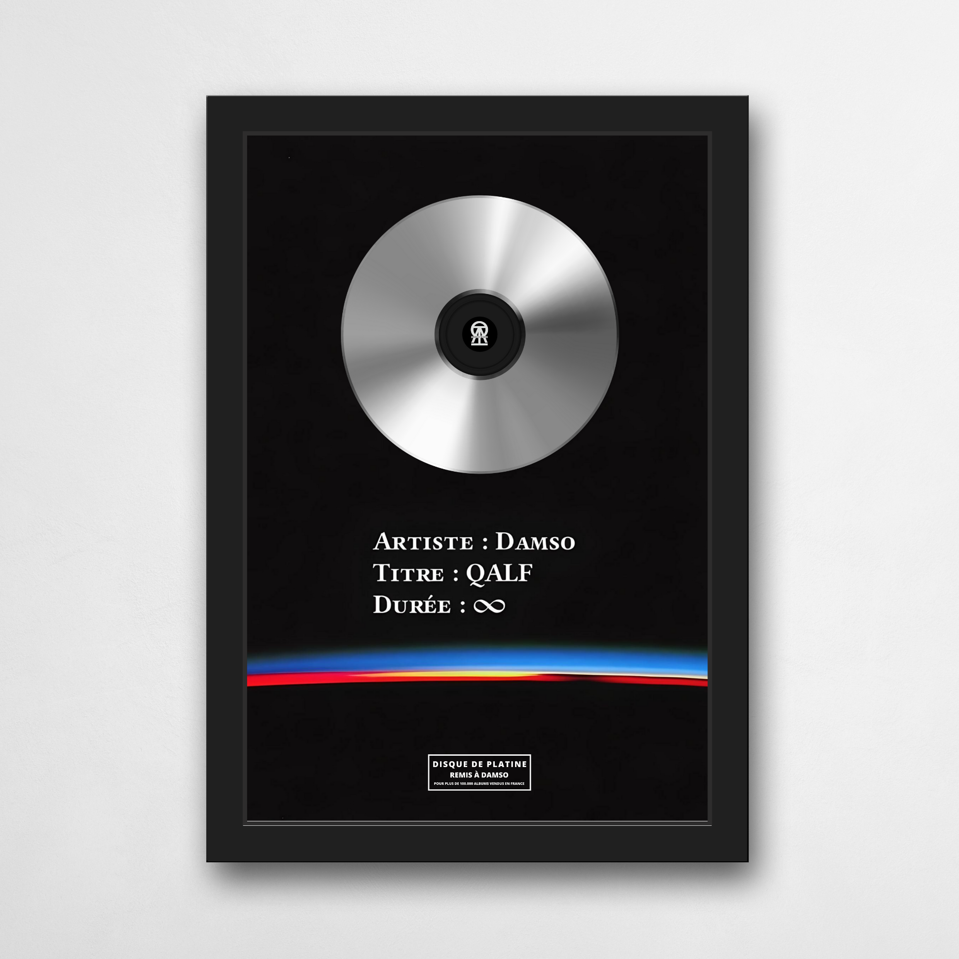 Disque de platine Damso -  QUALF infinity | Rapcertif